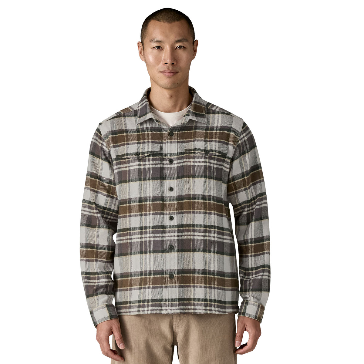M's Long-Sleeved Midweight Fjord Flannel Shirt - Organic Cotton