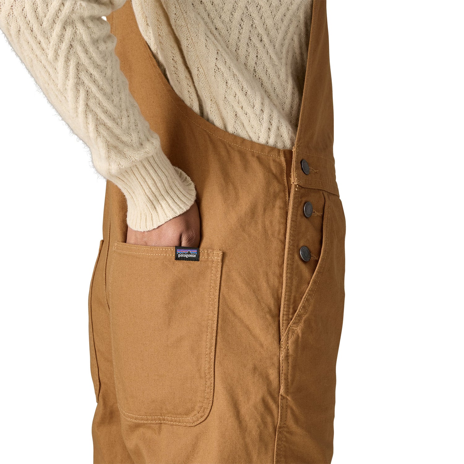 Patagonia W's Point Reyes Canvas Overalls Nest Brown Pants