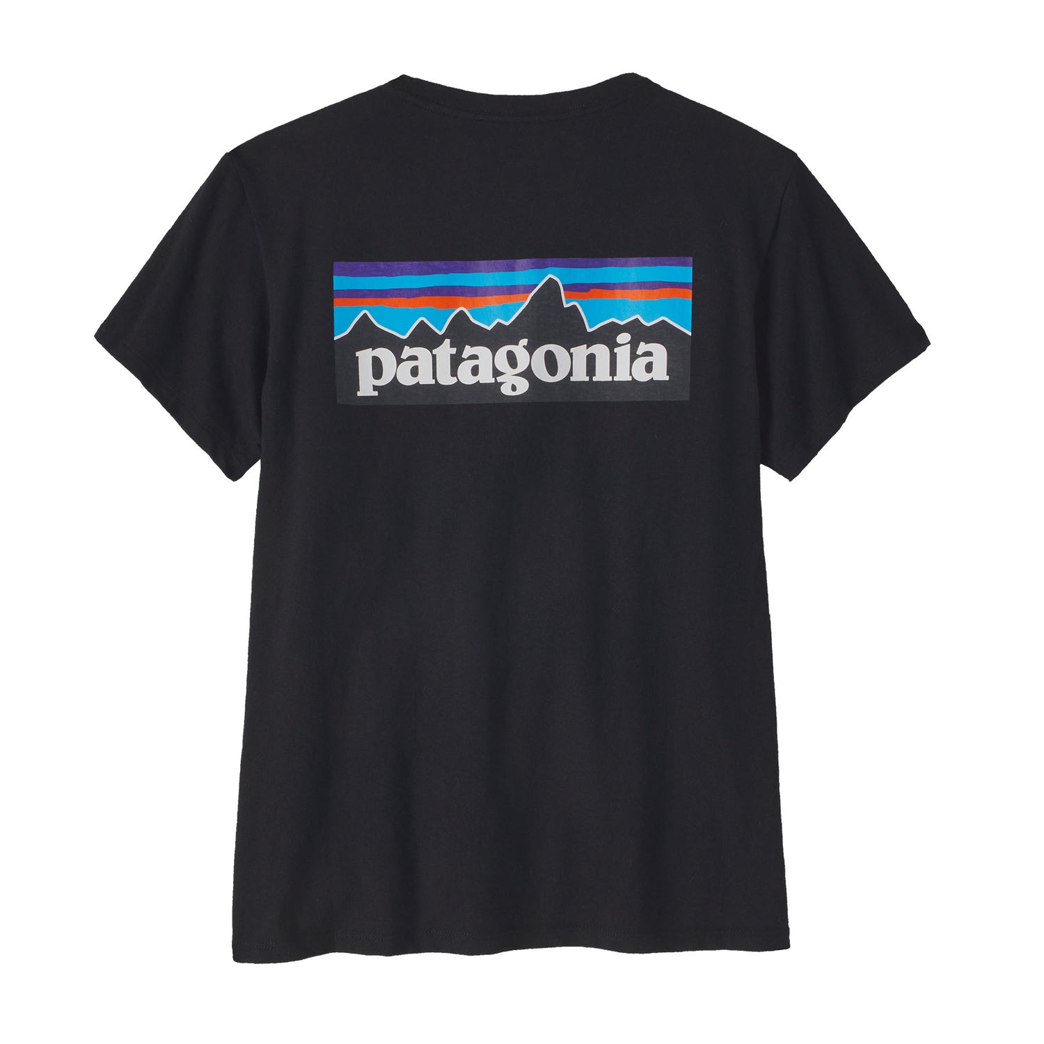 Patagonia W's P-6 Logo Responsibili-Tee - Recycled Cotton & Recycled Polyester Black Shirt