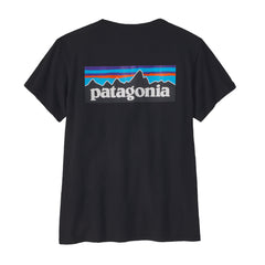 Patagonia W's P-6 Logo Responsibili-Tee - Recycled Cotton & Recycled Polyester Black Shirt