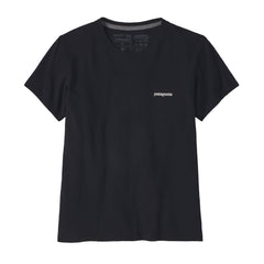 Patagonia W's P-6 Logo Responsibili-Tee - Recycled Cotton & Recycled Polyester Black Shirt
