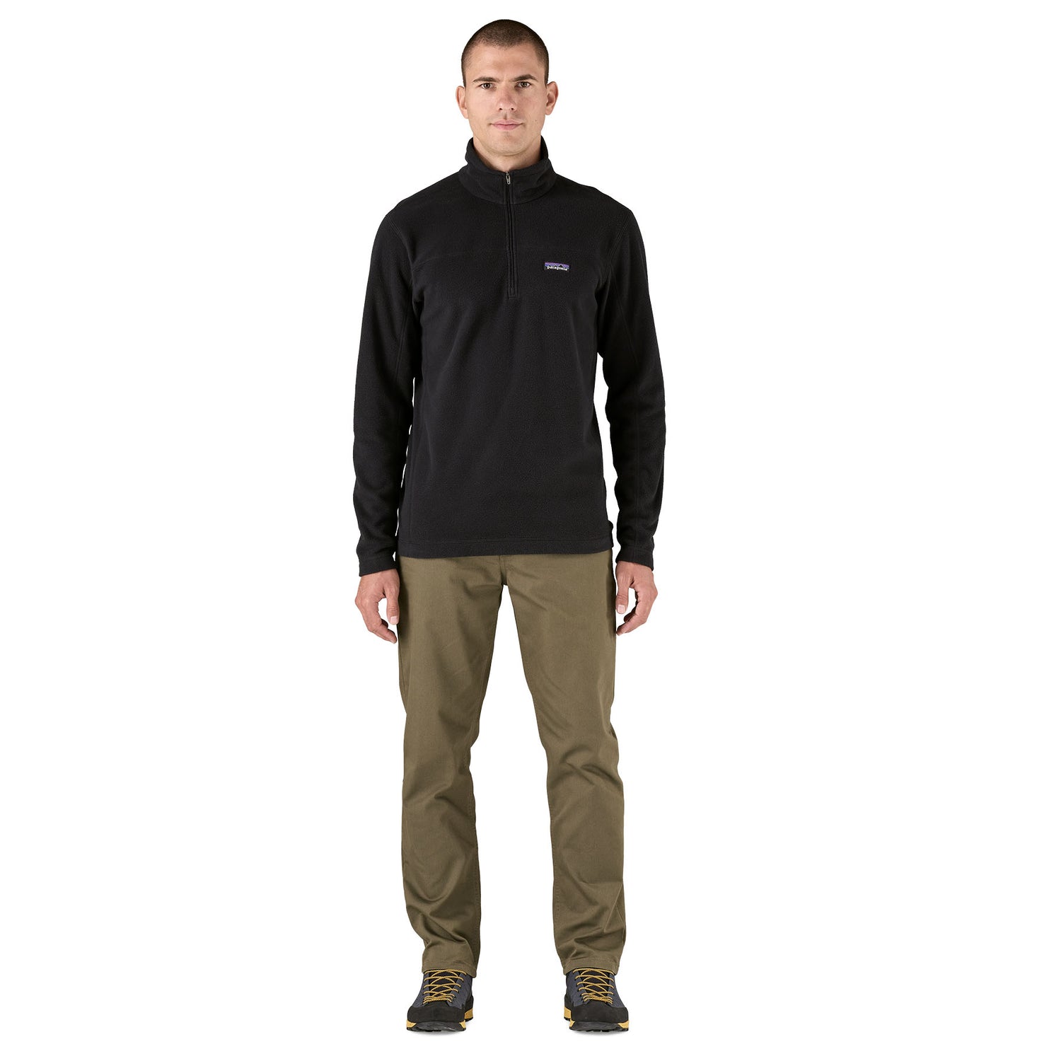 Patagonia M's Micro D 1/2 Zip Fleece P/O Black Shirt