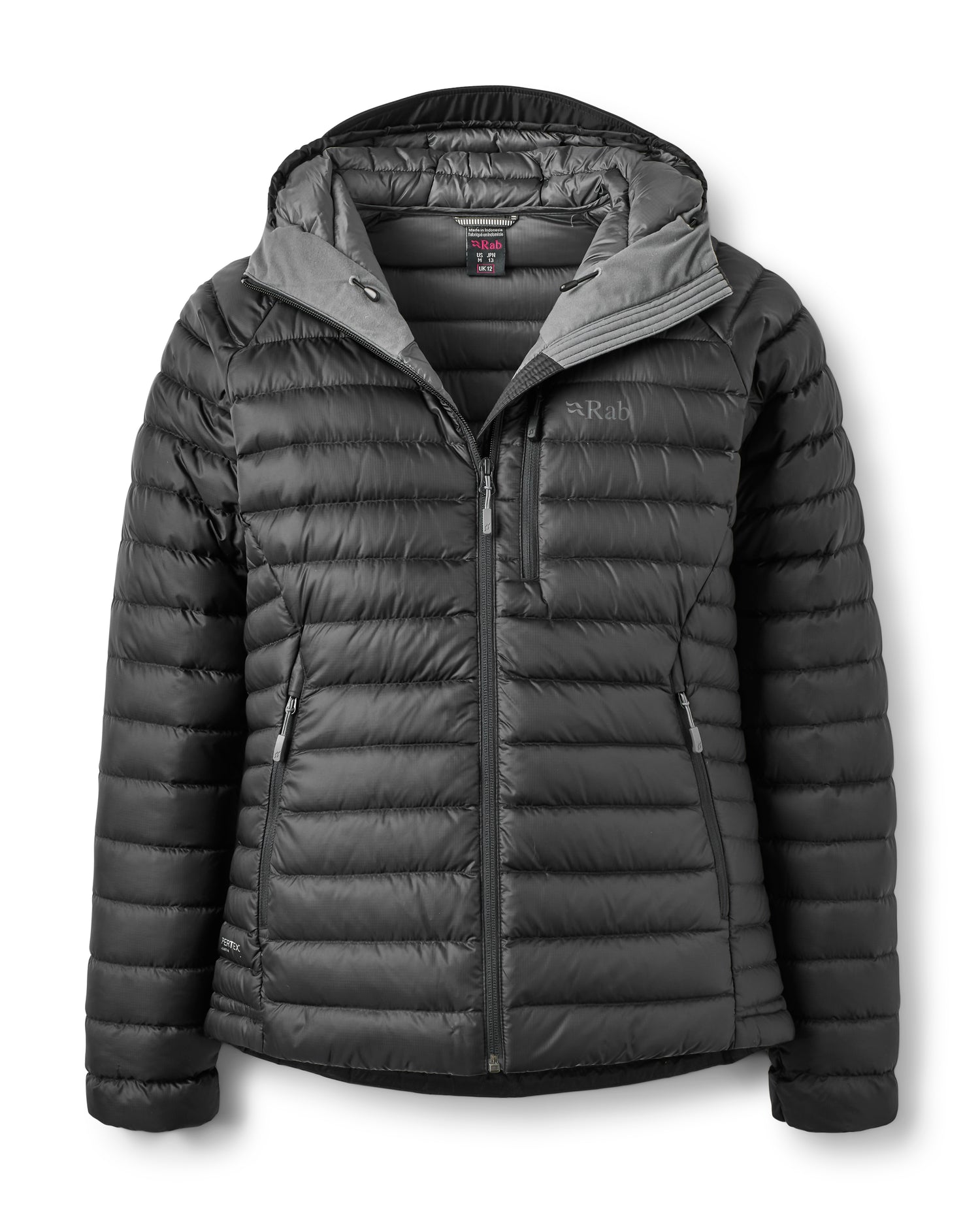 Rab W's Microlight Alpine Jacket - Recycled nylon & down Black (Graphene) Jacket
