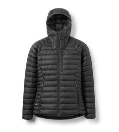 Rab W's Microlight Alpine Jacket - Recycled nylon & down Black (Graphene) Jacket