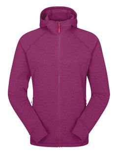 Rab W's Nexus Hoody - Circular recycled polyester fleece Mulberry Shirt