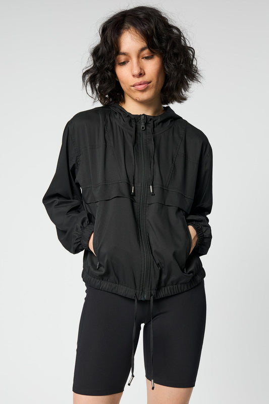 Allie Hoodie Windbreaker Shirt Girlfriend Collective Black XS 