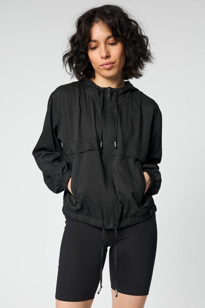 Allie Hoodie Windbreaker Shirt Girlfriend Collective Black XS