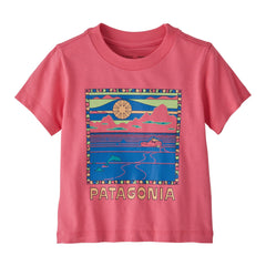 Patagonia Kids Graphic T-Shirt - 100% Regenerative Organic Certified™ cotton Summit Swell: Afternoon Pink Shirt