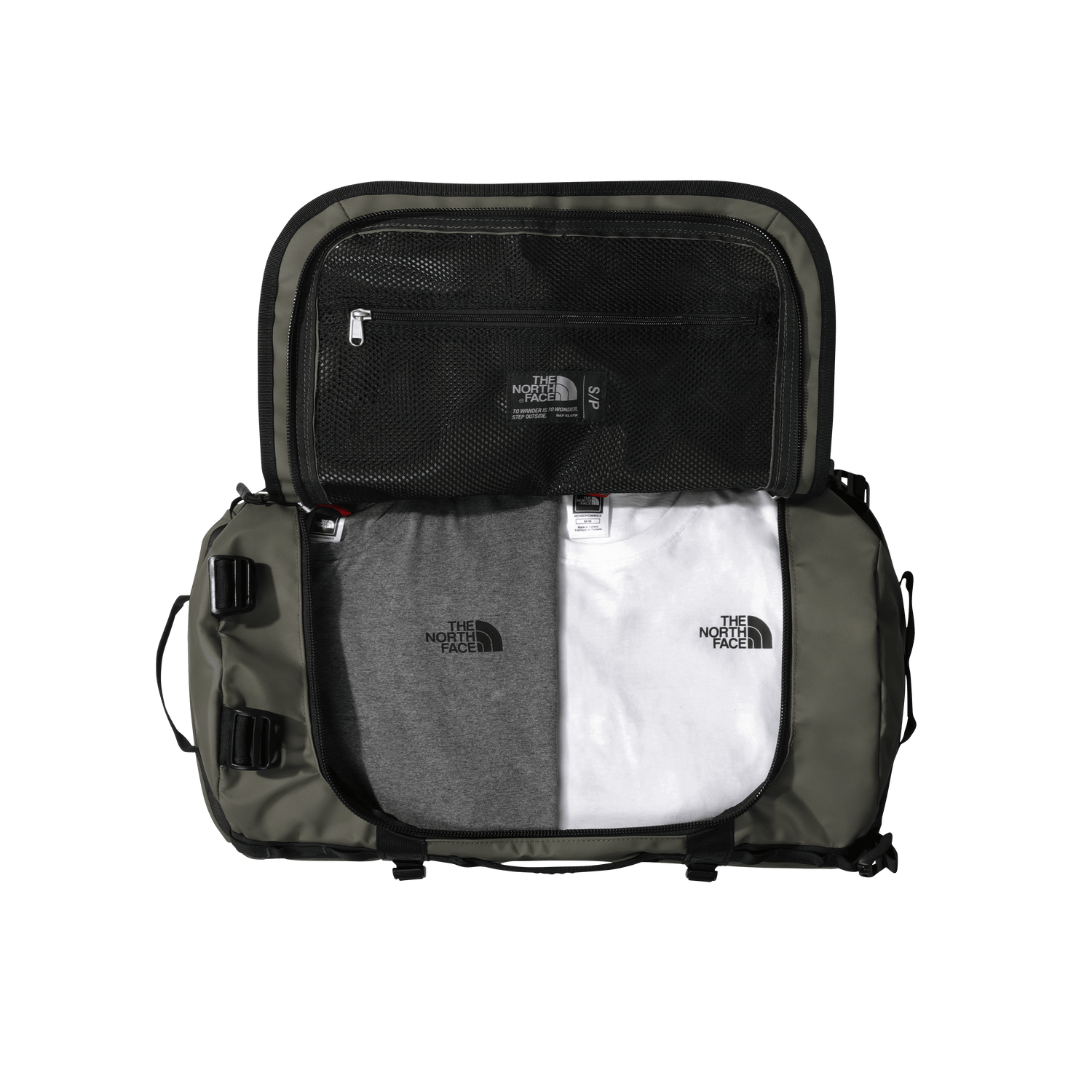 The North Face Base Camp Duffel S 50L - Recycled Polyester Taupe Green Bags