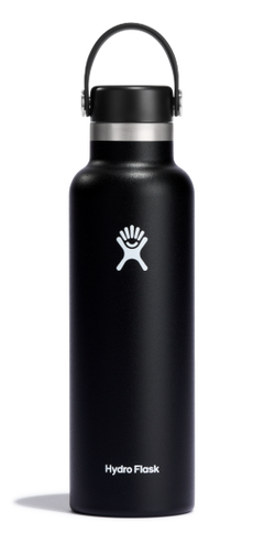 Hydro Flask Standard Mouth bottle 0.62l/21oz - Stainless Steel BPA Free Black Cutlery