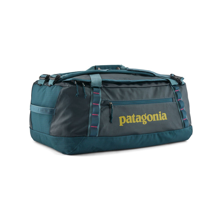 Patagonia Black Hole Duffel 55L - 100% postconsumer recycled polyester Tidal Teal w Luminous Pink Bags