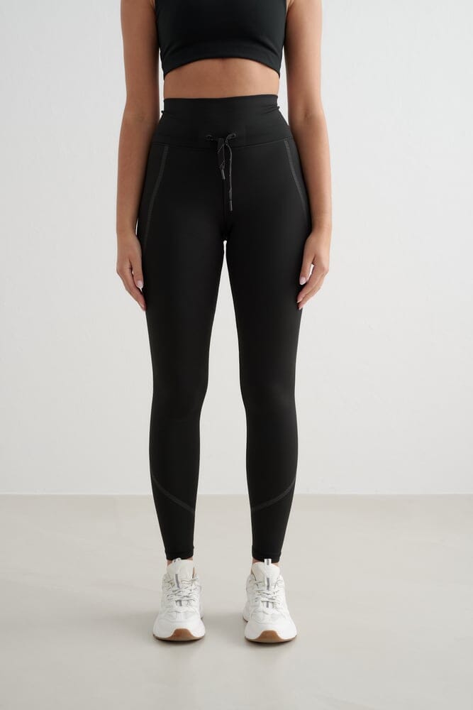 Black Reflective Warming Tights Tights Aimn Black S 