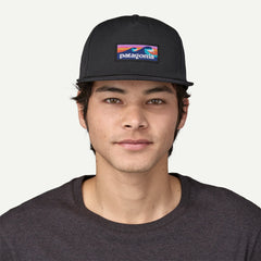 Patagonia Boardshort Label Funfarer Cap - Organic Cotton Black Headwear
