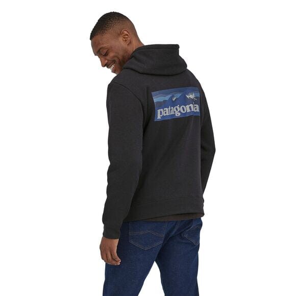 Patagonia Boardshort Logo Uprisal Hoody - Recycled polyester & recycled cotton fleece Ink Black Shirt