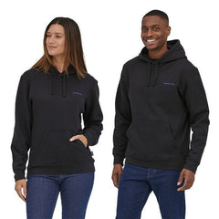 Patagonia Boardshort Logo Uprisal Hoody - Recycled polyester & recycled cotton fleece Ink Black Shirt