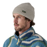 Patagonia Brodeo Beanie - Recycled Wool & recycled Nylon OG Legacy Label: Crisp Grey Headwear