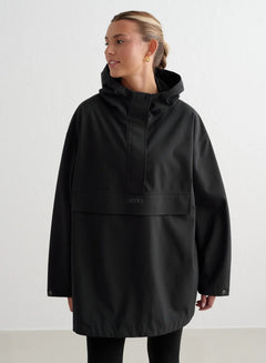 Aimn Waterproof Oversized Anorak Black Outerwear