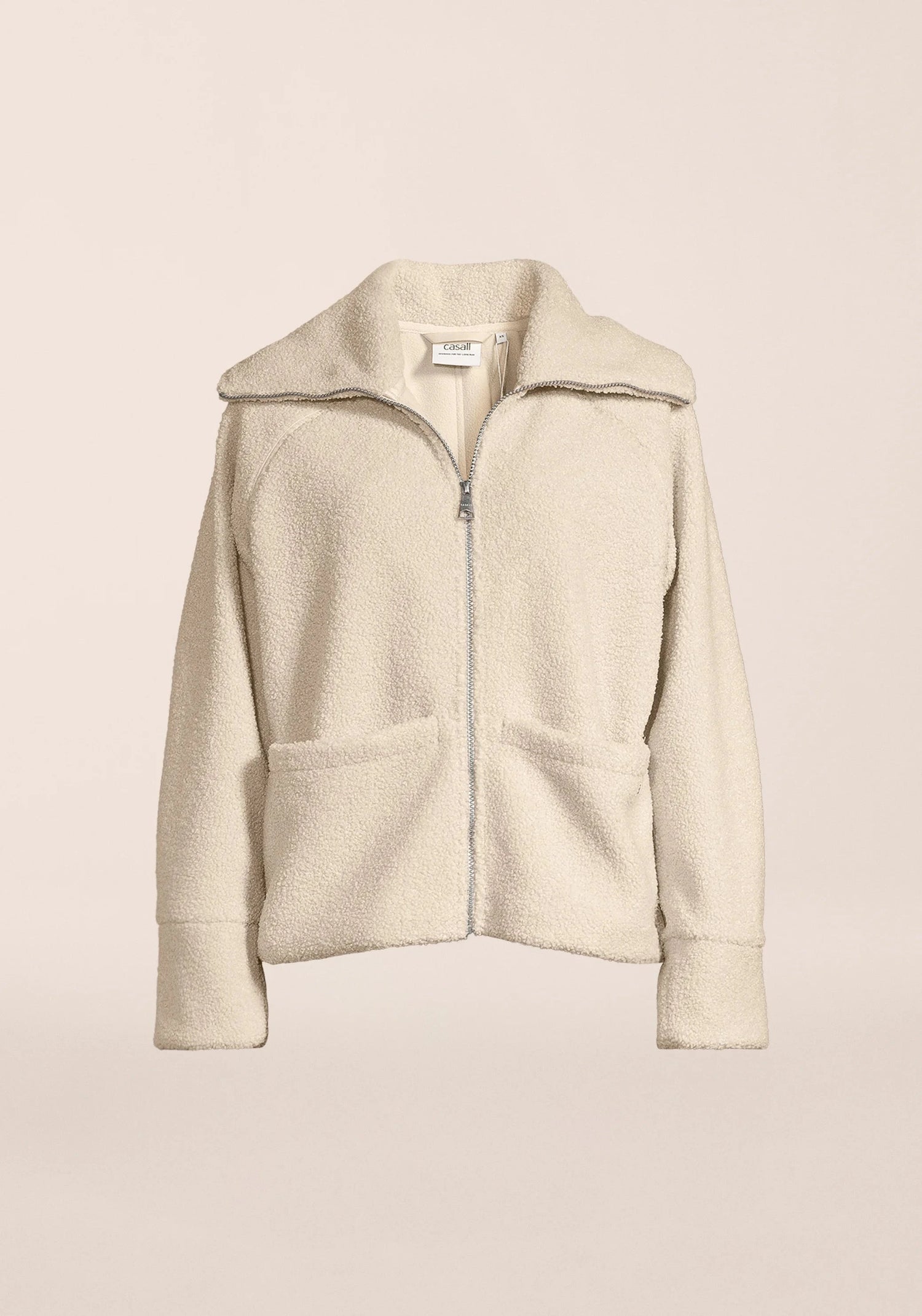 Casall Casall Sherpa Short Zip Jacket Ecru Ecru