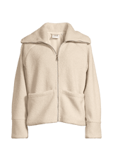 Casall Casall Sherpa Short Zip Jacket Ecru