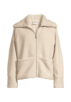 Casall Casall Sherpa Short Zip Jacket Ecru Ecru