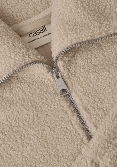 Casall Casall Sherpa Short Zip Jacket Ecru Ecru