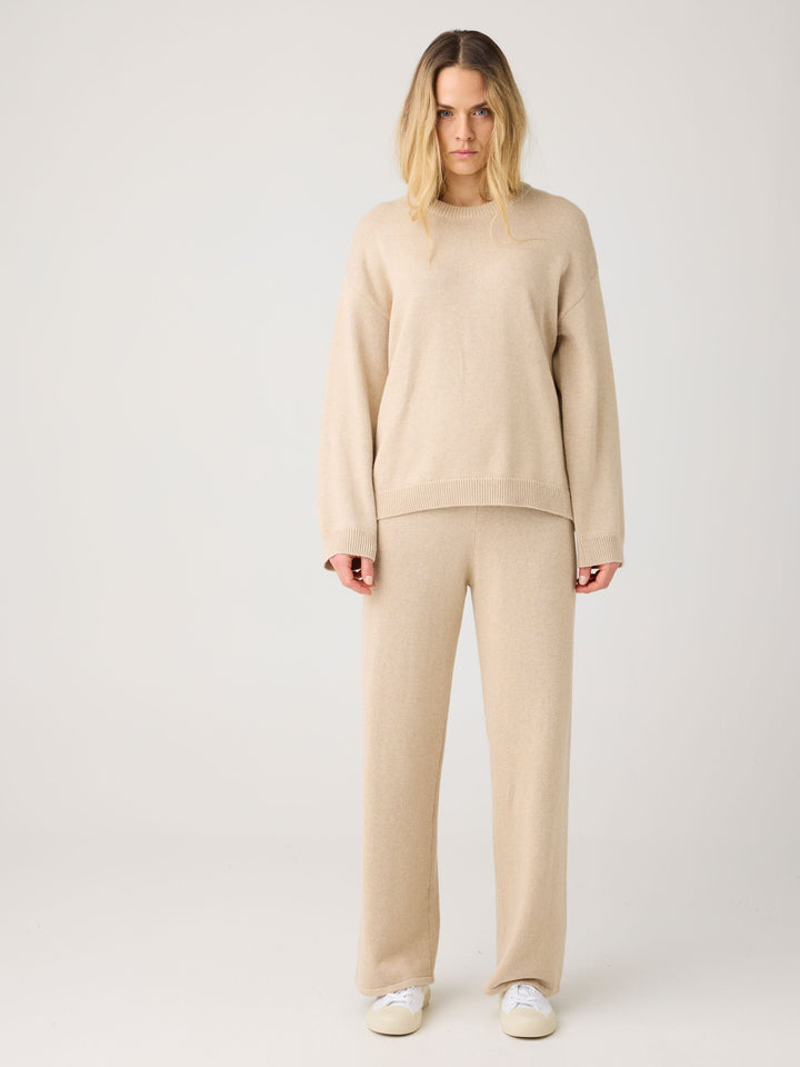 Cashmere Crew Neck Sweater Shirt KnowledgeCotton Apparel 