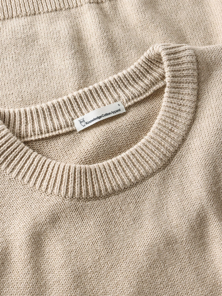Cashmere Crew Neck Sweater Shirt KnowledgeCotton Apparel 
