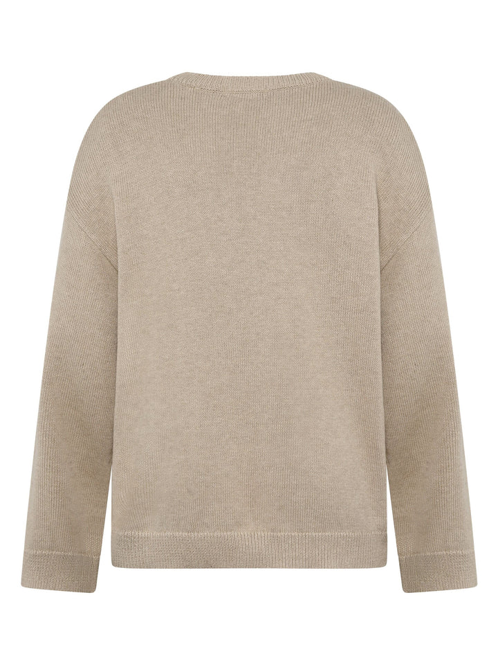 Cashmere Crew Neck Sweater Shirt KnowledgeCotton Apparel 