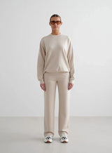 Calças largas de modal confortáveis - Cafe au lait