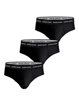 Bomullsbyxor i stretch 3-pack - Svart