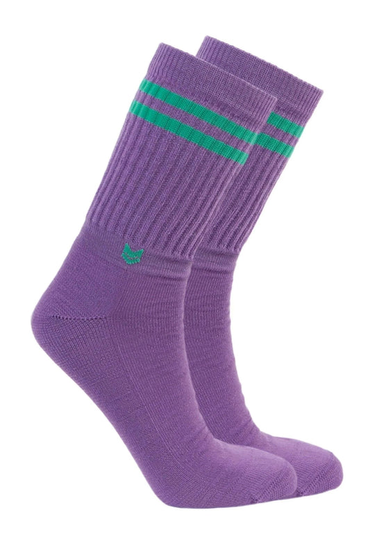 VAI-KØ Crew Sock - Merino Wool Violet Jade Socks