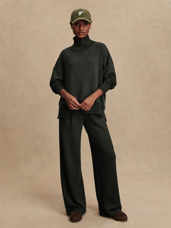 Varley Barker High-Neck Sweat Olive Marl Shirt