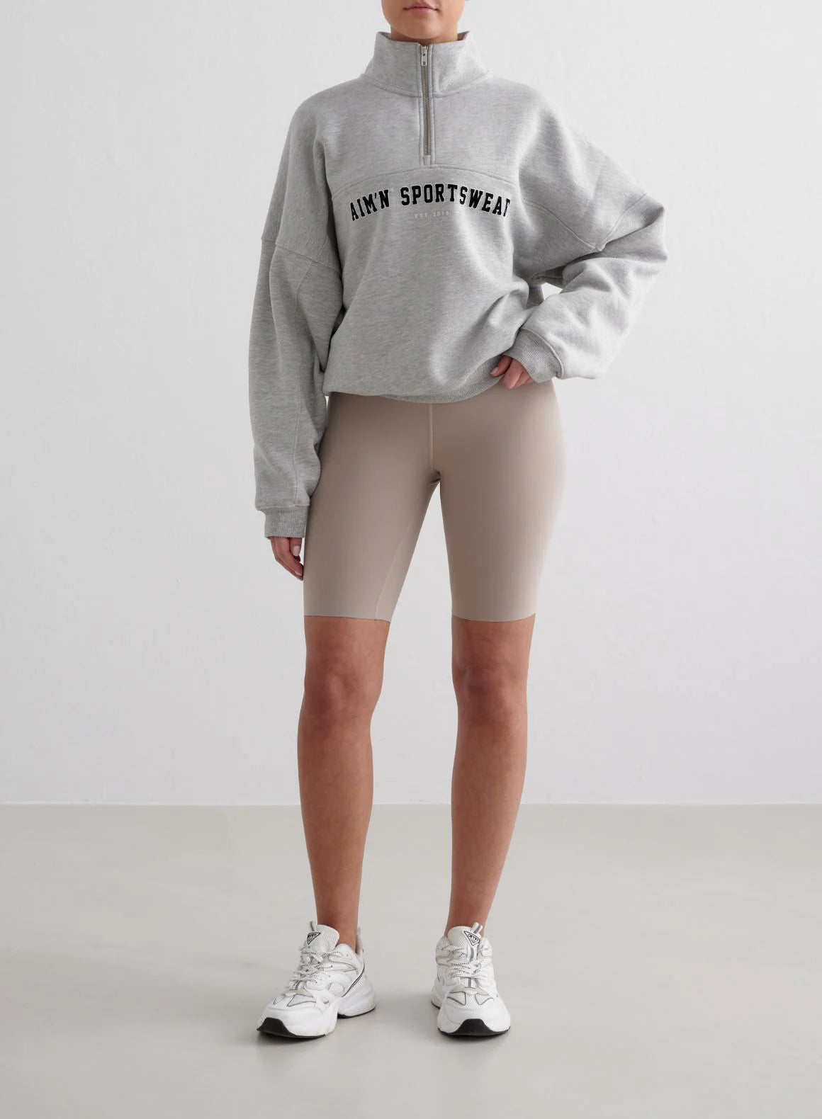 Aimn - Varsity Sweat Half Zip - Weekendbee - sustainable sportswear