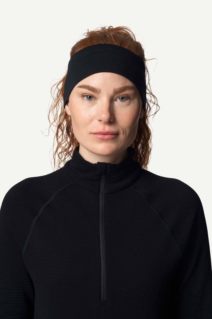 Desoli Headband - 100% Merino Wool Headwear Houdini True Black S/M