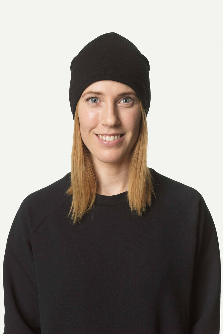 Desoli Thermal Hat - 100% Merino Wool Headwear Houdini True Black S