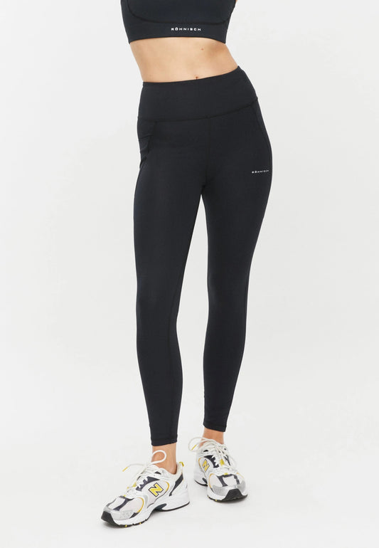 Röhnisch Flattering High Waist Tights - Recycled polyester Black Pants