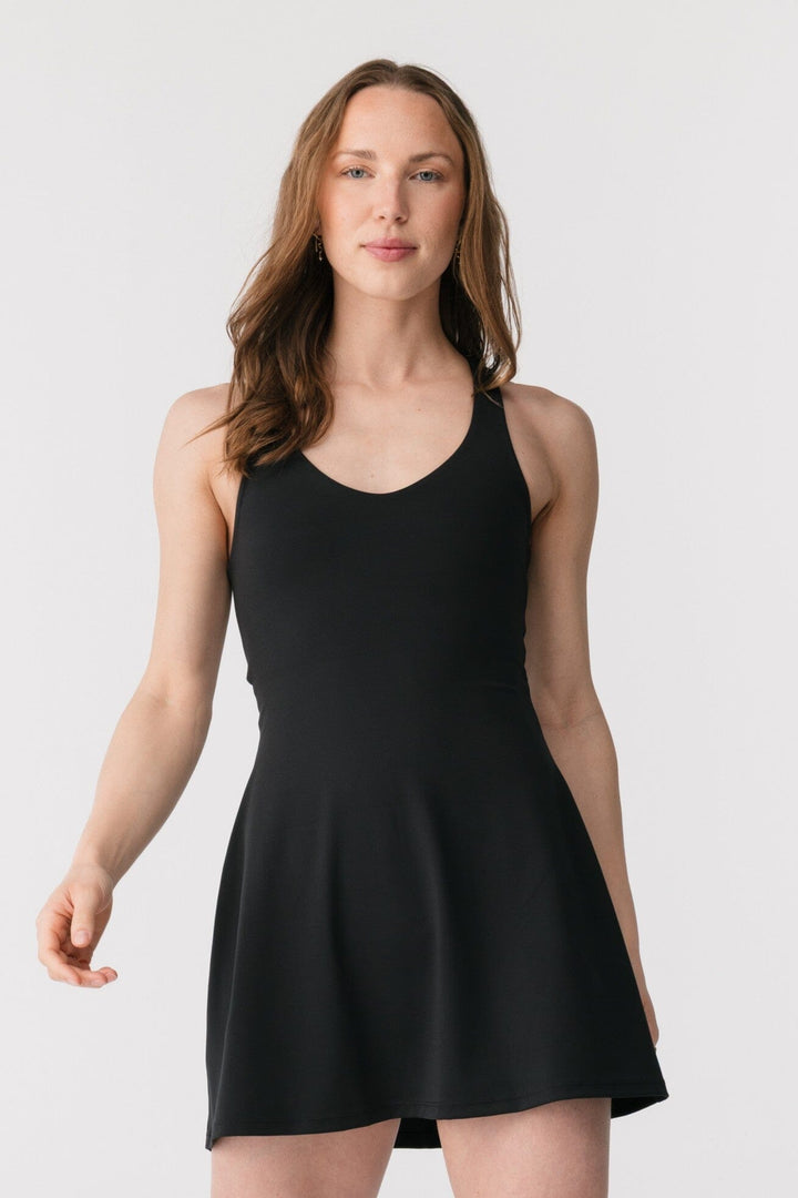 Float Lola V-neck Dress Dress Girlfriend Collective 