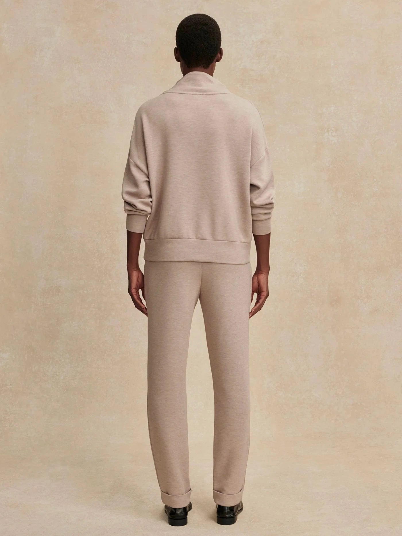 Varley Hawley Half-Zip Sweat Taupe Marl Shirt