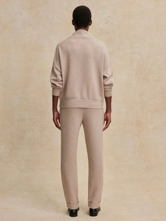 Varley Hawley Half-Zip Sweat Taupe Marl Shirt
