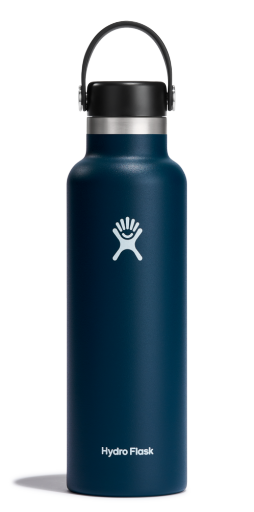 Hydro Flask Standard Mouth bottle 0.62l/21oz - Stainless Steel BPA Free Indigo Cutlery
