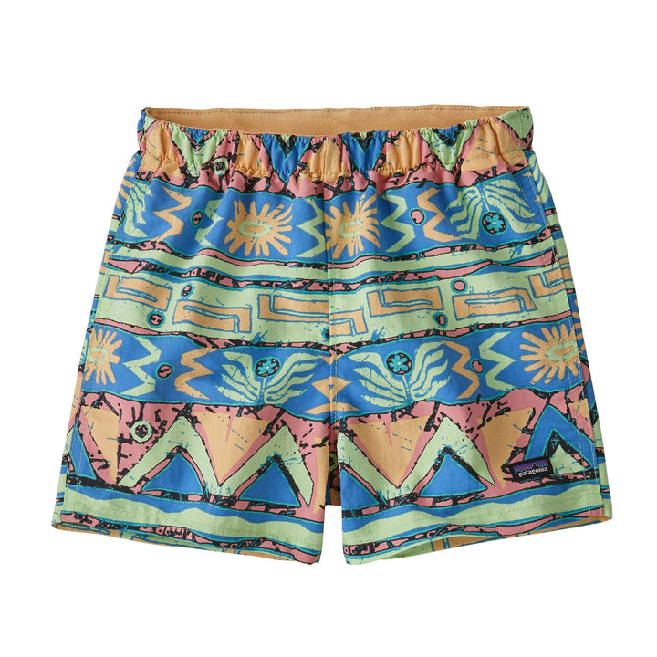 Kids Baggies Shorts - 100% recycled nylon Pants Patagonia High Hopes Geo: Salamander Green 6-12M