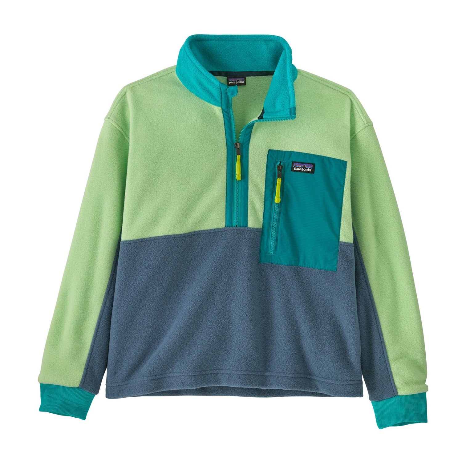 Patagonia - Kids Microdini 1/2 Zip fleece shirt - 100% recycled polyester - Weekendbee - sustainable sportswear
