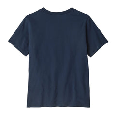 Patagonia Kids P-6 Logo T-Shirt - 100% Organic Cotton New Navy Shirt