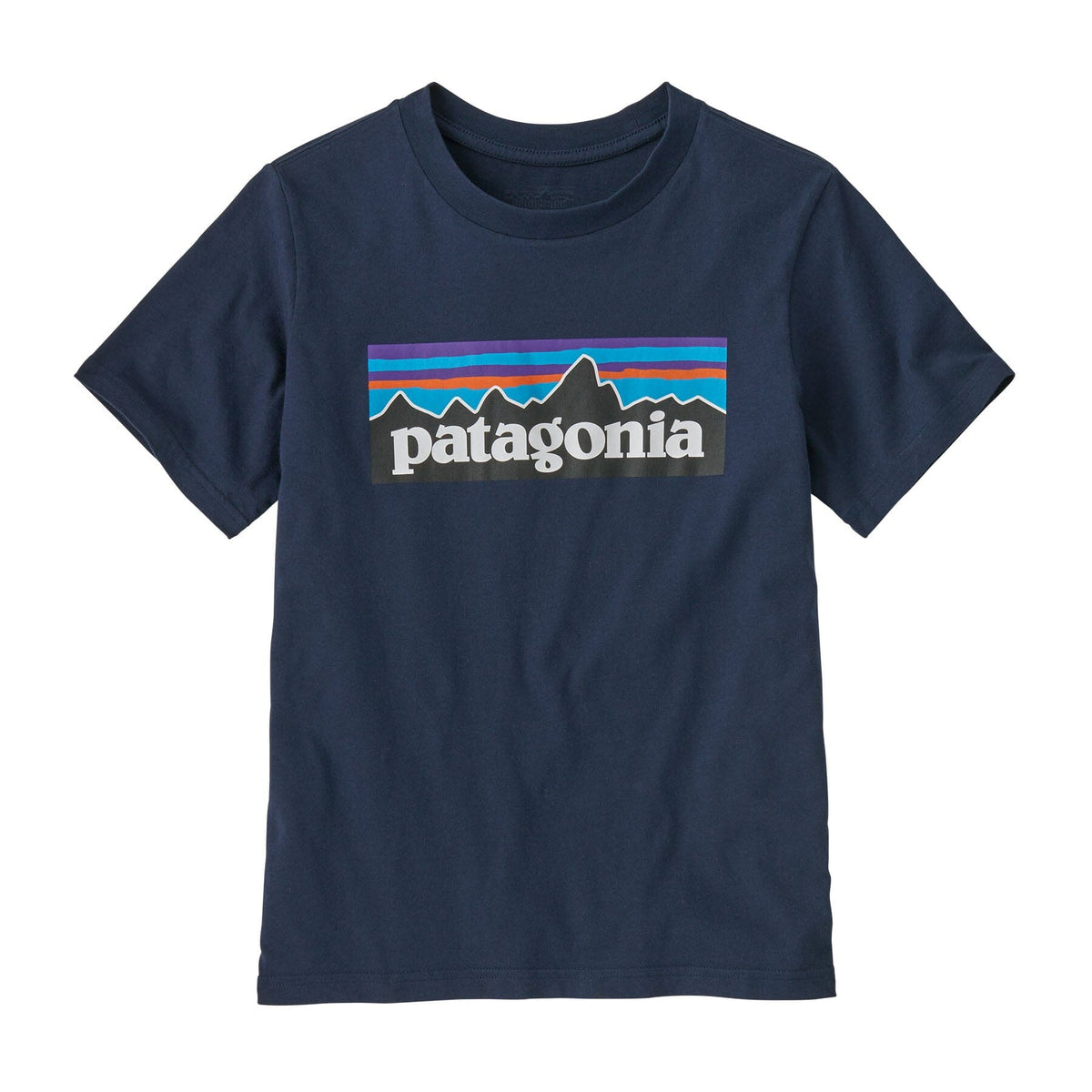 Patagonia Kids P-6 Logo T-Shirt - 100% Organic Cotton New Navy Shirt