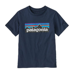 Patagonia Kids P-6 Logo T-Shirt - 100% Organic Cotton New Navy Shirt