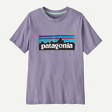 Patagonia Kids P-6 Logo T-Shirt - 100% Organic Cotton Rock Wash: Concrete Purple Shirt
