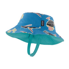 Patagonia Kids Sun Bucket Hat - 100% recycled nylon Amigos: Vessel Blue Headwear