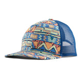 Kids Trucker Hat - Organic Cotton & Recycled PET Headwear Patagonia High Hopes Geo: Salamander Green