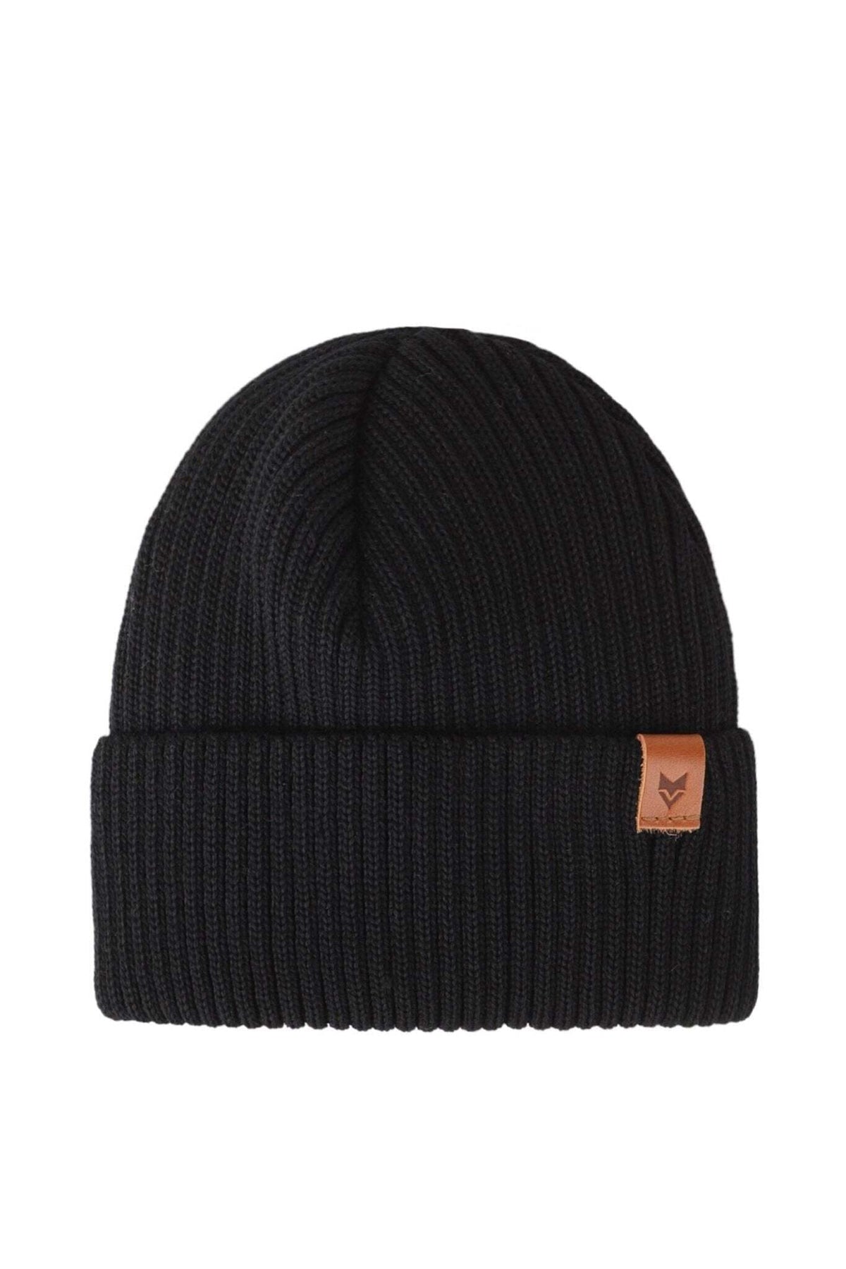 Korpi Rib Beanie - 100% Certified Merino Wool Headwear VAI-KØ Black