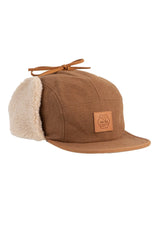 Kultakero Earflap Cap - Recycled Wool & Recycled Polyester Headwear VAI-KØ Amber Brown